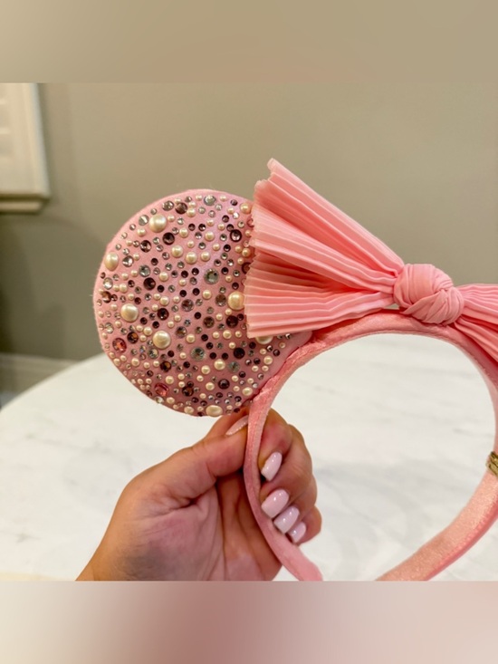 NEW Disney Minnie Mouse Pink Rhinestone Ear Headband Adult BaubleBar main image 7